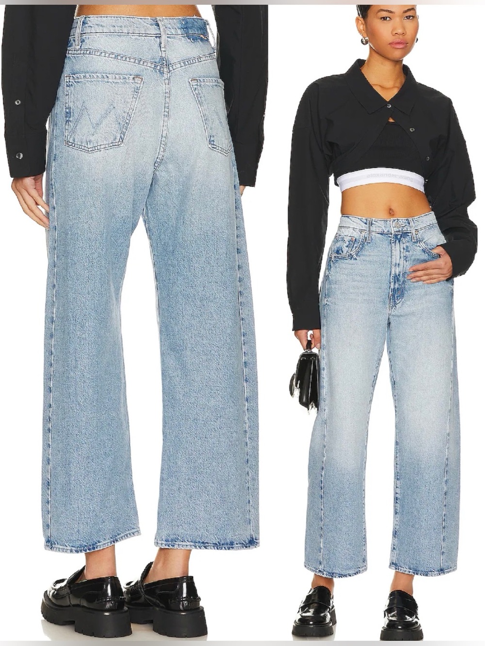 MOTHER SUPERIOR Jeans Half-Pipe Ankle This Is How I Roll Blue Size 28